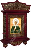 Икона - Блаженная Матрона Московская в деревянном киоте.  430х310х70 мм.