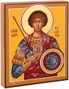 Писаная икона - Святой Великомученик Георгий Победоносец. 160х130х20 мм. Доска, левкас, темпера, ручная работа.