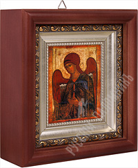 Икона - Архангел Гавриил (1387-1395 гг.) в деревянном киоте. 180х165х60 мм.